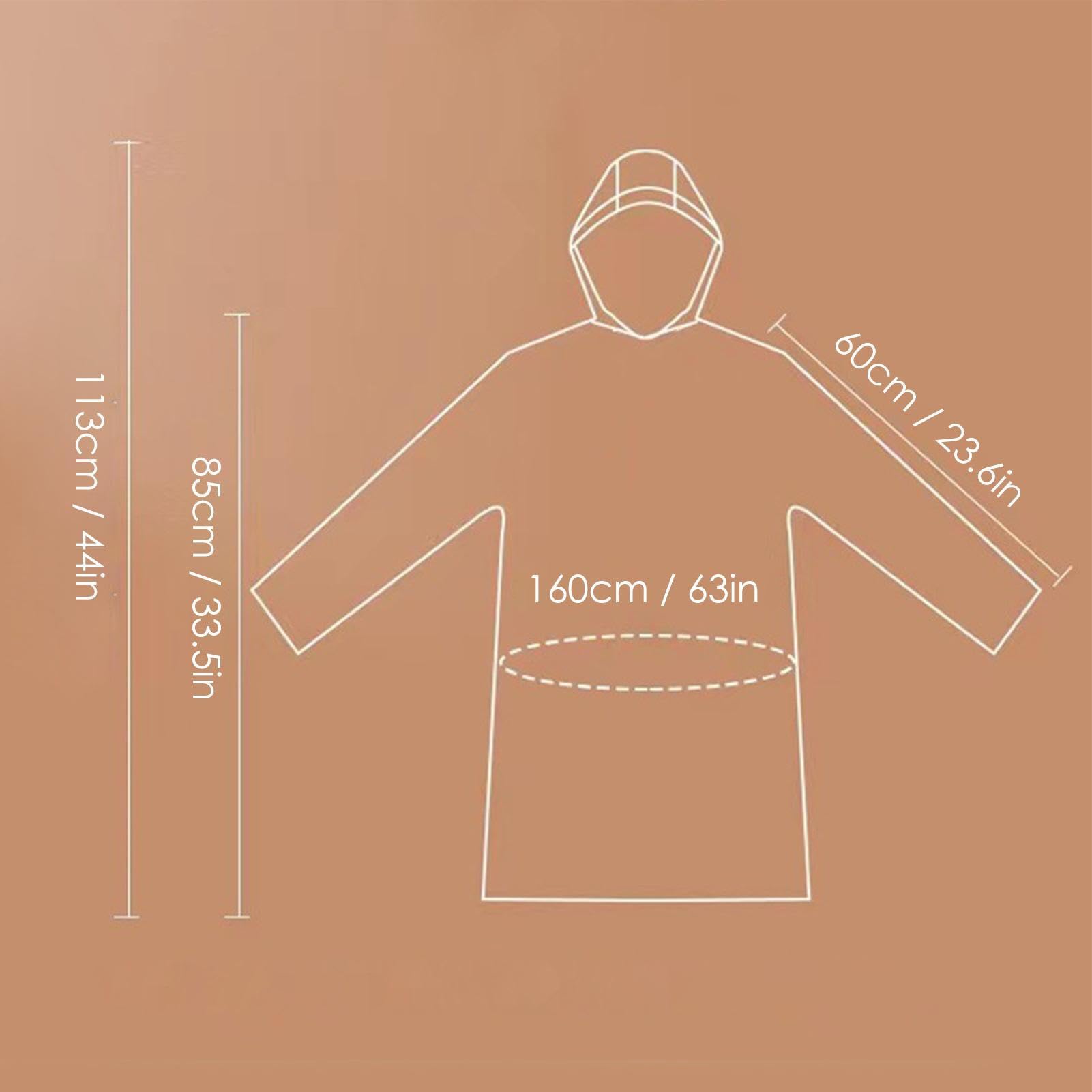 Ponchos Poncho de pluie portable et léger au format de poche | Poncho de pluie pour adultes pour le camping, la randonnée, les voyages, poncho de pluie transparent pour adultes, familles,