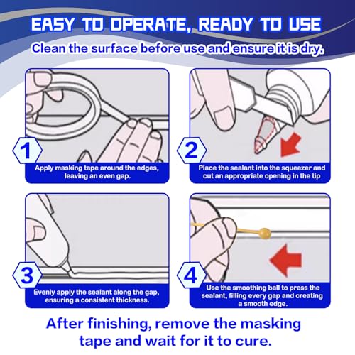 image for POLIXEL Black RTV Silicone Sealant Adhesive, 100% Silicone Caulk, Wate