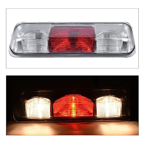 G-PLUS 3rd Brake Light Compatible with Ford F150 2004 2005 2006 2007 2008 High Mount Center Rear Roof Third Cargo Light Parking Light Halogen Clear/Red Lens