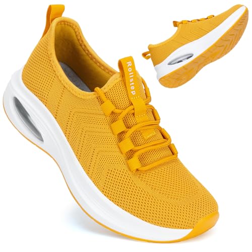 Image of Wide Toe Box Shoes Women Extra Wide Width Sneakers Air Cushion Road Running Shoes Ultra Light Tennis Gym Workout Training Shoes Breathable Walking Shoes with Arch Support