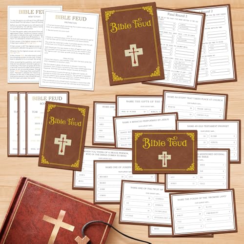 Bible Feud Quiz, juego de trivia bíblica para familia miniatura 3