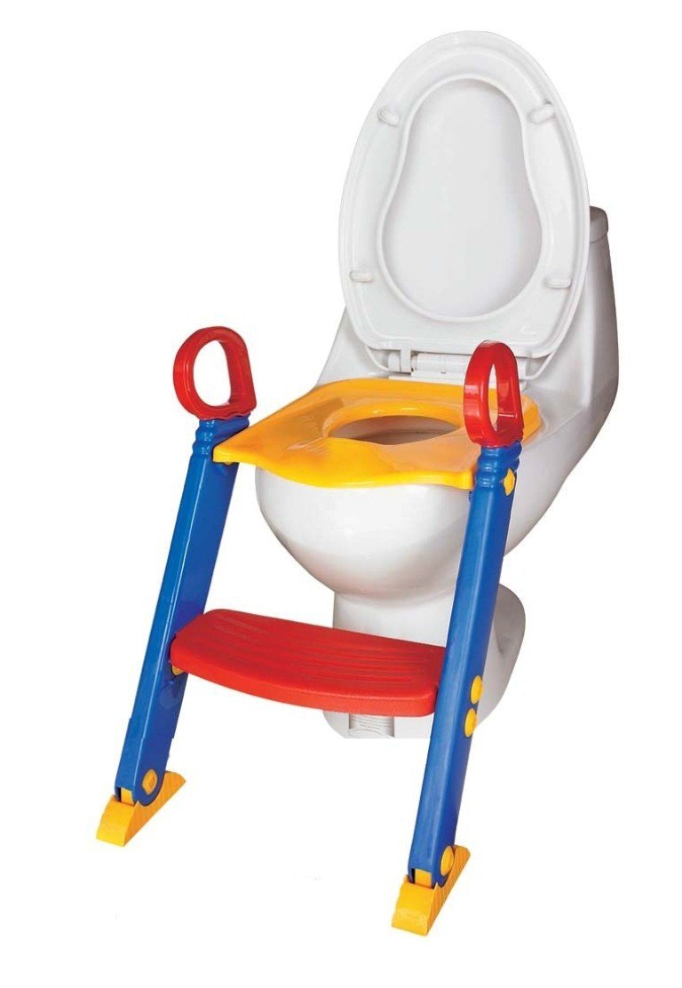 Baby Toddler Ladder Step Potty Training Toilet Seat/Potty Train Ladder Toilet seat/Foldable Toilet Training Ladder Space Saving/Gripper Handles for Stability and Confidence.
