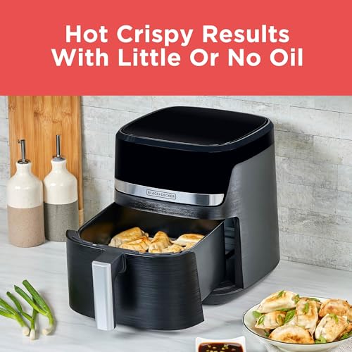 BLACKDECKER-Purifry-6QT-Air-Fryer-Crispy-Deep-Fried-Taste-without-the-Fat-Plus-Bake-Dehydrate-and-Keep-Food-Warm-Digital-Touchscreen-and-Auto-Shut-Off BLACKDECKER Purifry 6QT Air Fryer Crispy Deep Fried Taste without the Fat Plus Bake Dehydrate and Keep Food Warm Digital Touchscreen and Auto Shut Off