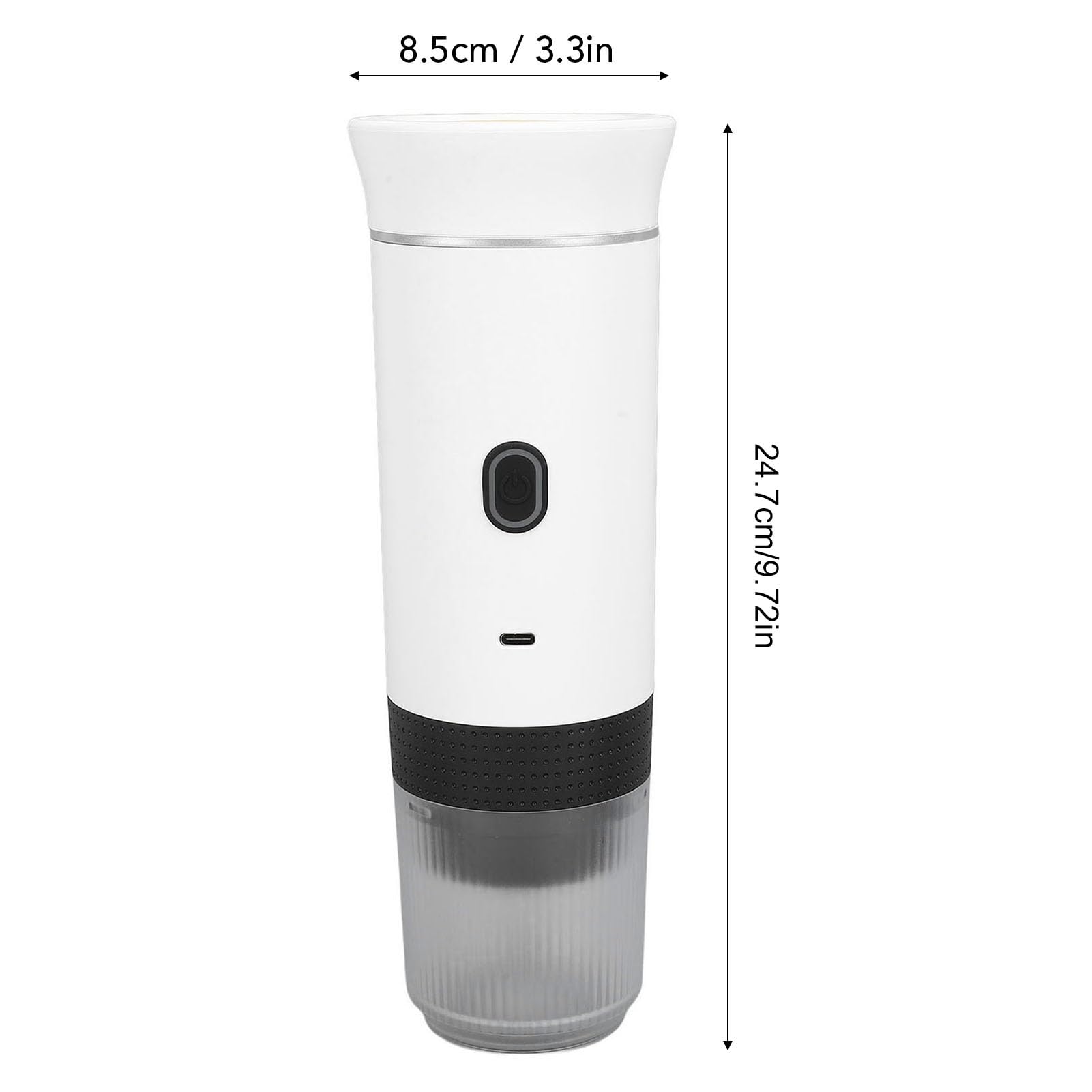 RiToEasysports Caffettiera Elettrica Portatile Comodo Funzionamento con un Pulsante per gli Appassionati di Auto e attività All'aperto (WHITE)