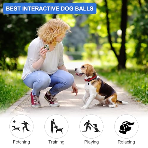 HENGBIRD Hund Seil Ball, 10 Stück Hundespielzeug Ball Seil, Geflochtener Baumwolle Langlebige Hundebälle für Hunde Zahnreinigung, Kauspielzeug für Welpen beim Zahnen, Nein Große Hunde, Hunde Ball
