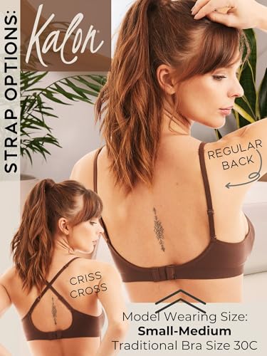 Image of Kalon Women's 4 Pack Demi Padded Bralette Wireless Comfortable Bra