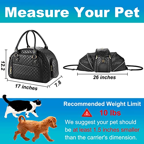 Dog-Purse-Carrier-for-Small-Dogs-2-Side-Expandable-Small-Dog-Carrier-Holds-Up-to-10lbs-PU-leather-Pet-Carrier-Cat-Carrier-Airline-Approved-Puppy-Purse-Carrier-for-Travel-Black-Small-Size - Cucciolini Doodles   Dog-Purse-Carrier-for-Small-Dogs-2-Side-Expandable-Small-Dog-Carrier-Holds-Up-to-10lbs-PU-leather-Pet-Carrier-Cat-Carrier-Airline-Approved-Puppy-Purse-Carrier-for-Travel-Black-Small-Size