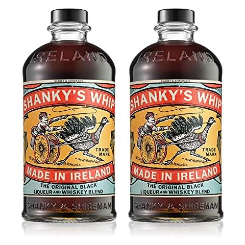 Shanky's Whip Original Black Irish Whiskey Liqueur 2x 0,7l Flaschen Whiskey-Likör mit einer ordentlichen Portion Vanille und Karamell Cover