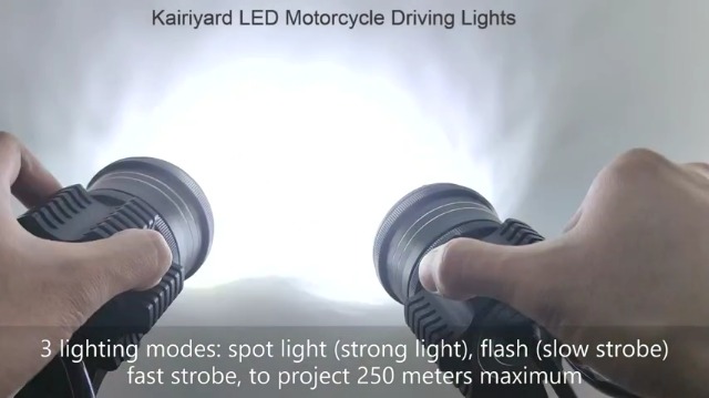 Kairiyard Motorfiets 90W Extra Koplamp Frontkoplamp Aanvullend voor Moto, Koplamp met Schakelaar en Houder CNC Gehard Glas 6000K 9000LM 12V-90V