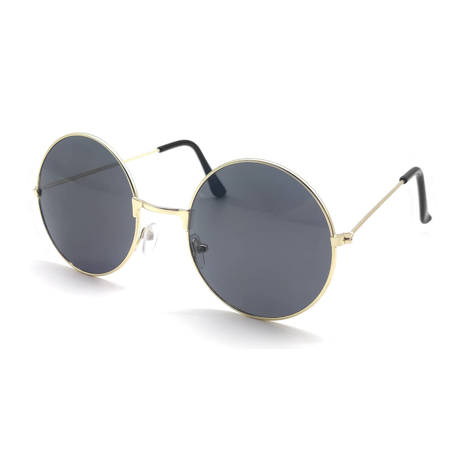 CHEERYMAGICRound Retro Sunglasses, Classic Circle Sunglasses with Vintage Metal Frame, Polarized Lens - 60's Style for Men & Women