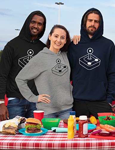 Sweat à capuche rétro Gamer OM3 en gris mélangé style rétro 8 bits pour homme - 2
