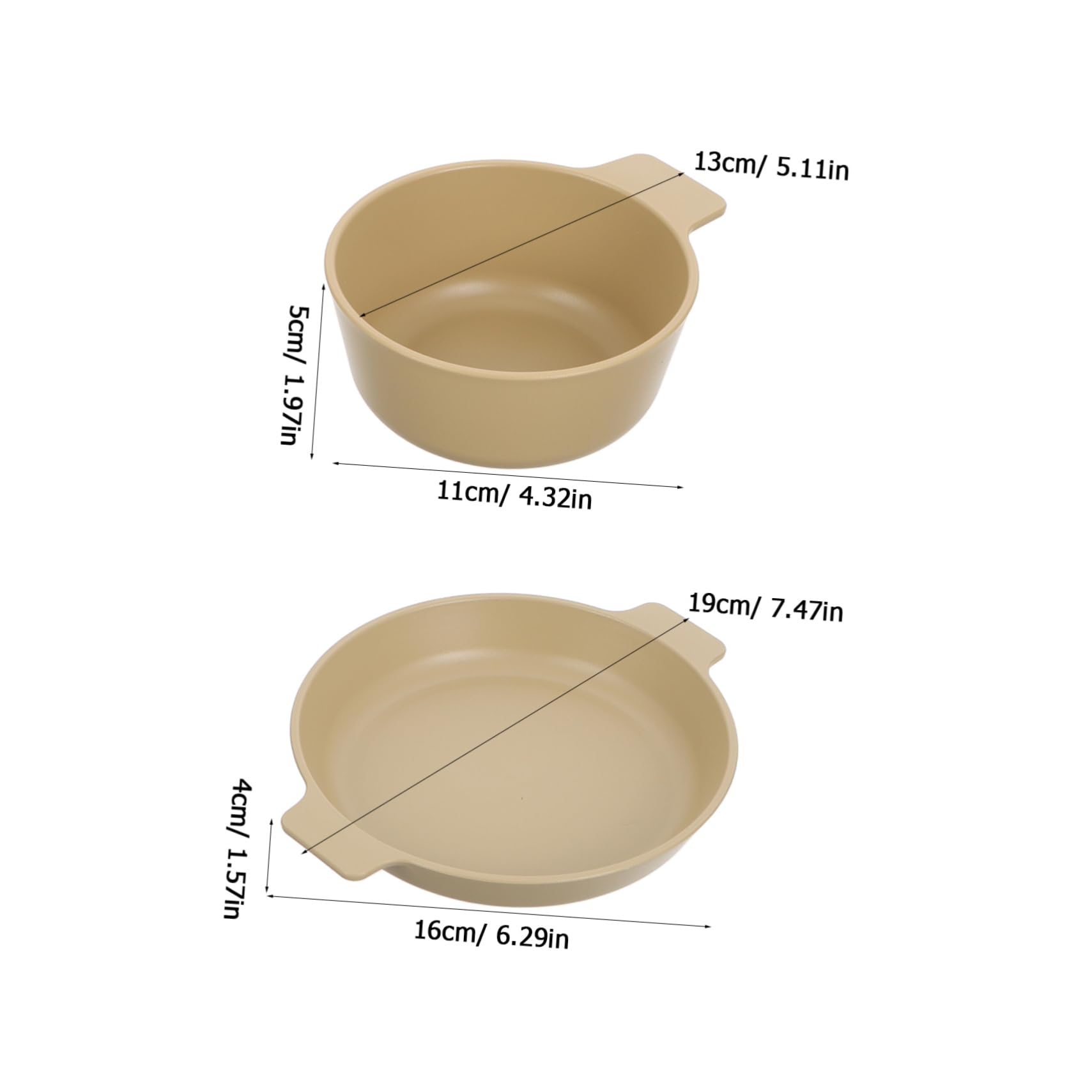 Toddmomy Unbreakable Outdoor Dinnerware Sets Portable Camping Plates Bowl Set for Camping Picnic Outdoor Activities