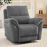ANJ Power Swivel Rocker Recliner,Electric Glider Recliner Nursery Chair with USB Type-C Ports, Rocking Reclining Chair for Living Room