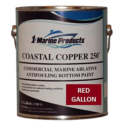 US Marine Products RED Gallon Coastal Copper 250 Ablative Antifouling Bottom Paint RED Gallon
