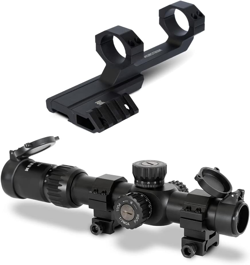 Monstrum G3 16x24 FFP Rifle Scope Monstrum Scope Mount with 45 Degree Offset