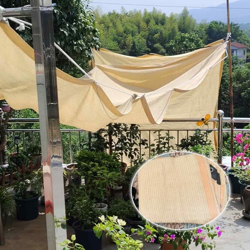 Malla de sombra 95% beige de alta densidad para porche duradera 5