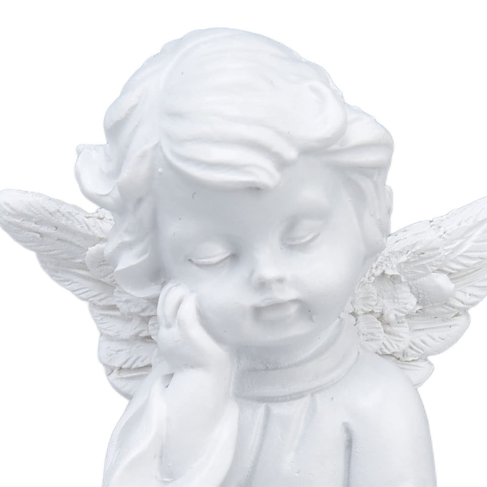 Statuette Ange Gardien Résine 6x5.5cm Décoration Intérieure Extérieure Cadeau Religieux Catholique