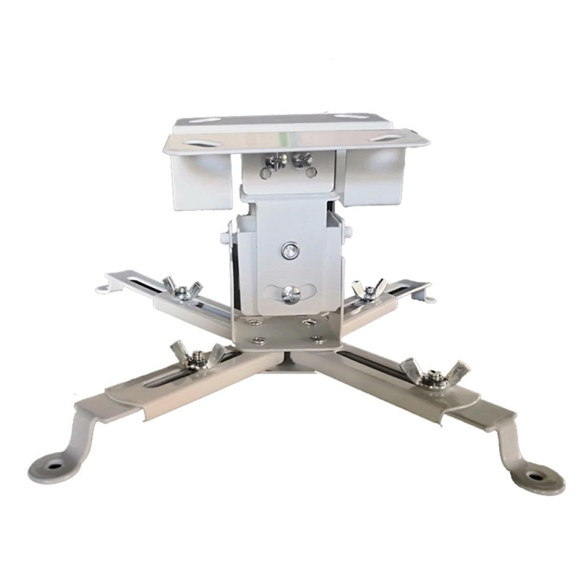 Mikikit Supporto da Soffitto Regolabile per Proiettore LED 15 Kg in Ferro , Staffa Orientabile per Montaggio a Parete, Installazione Flessibile per Home Theater e Ufficio
