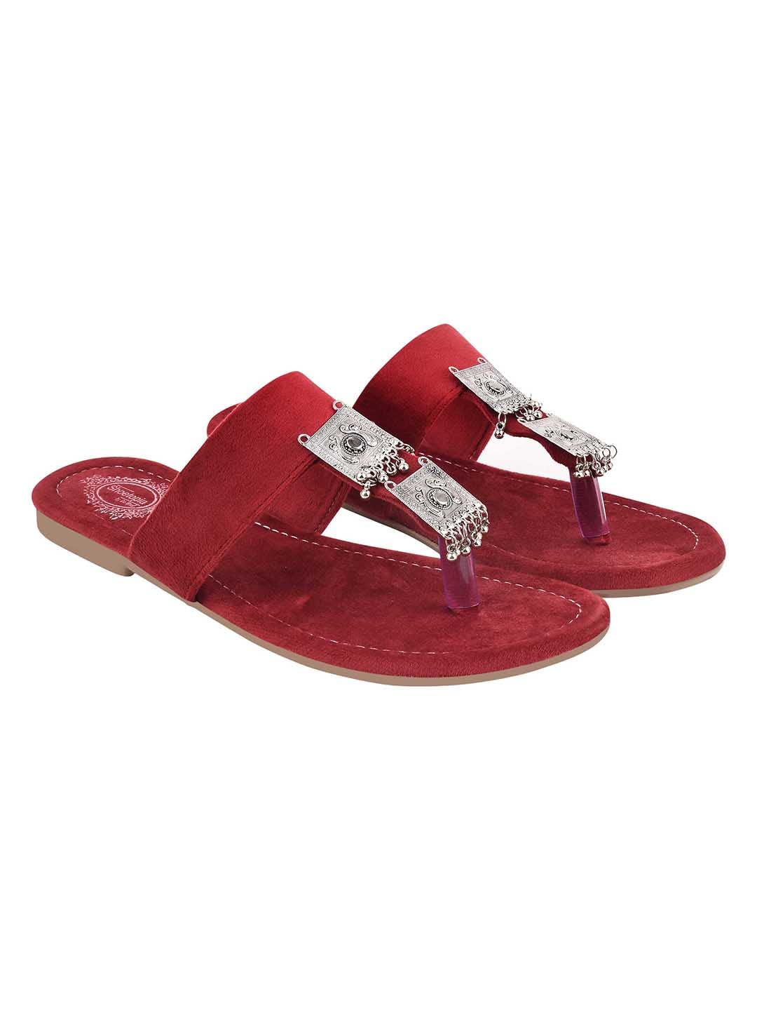 Shoetopia Ethnic Jewel Detailed Cherry Flats for Women & Girls /UK9 (B0BZPRF3W9) Amazon Price History, Amazon Price Tracker