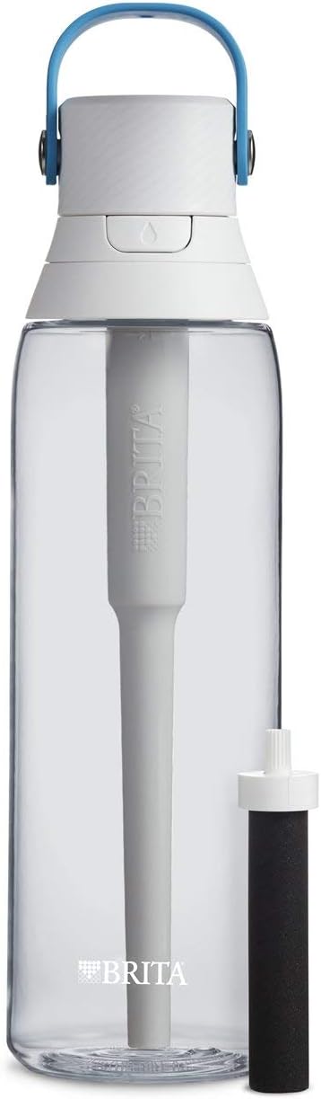 Brita 26 Ounce Premium Filtering Water Bottle with Filter - BPA Free - Clear