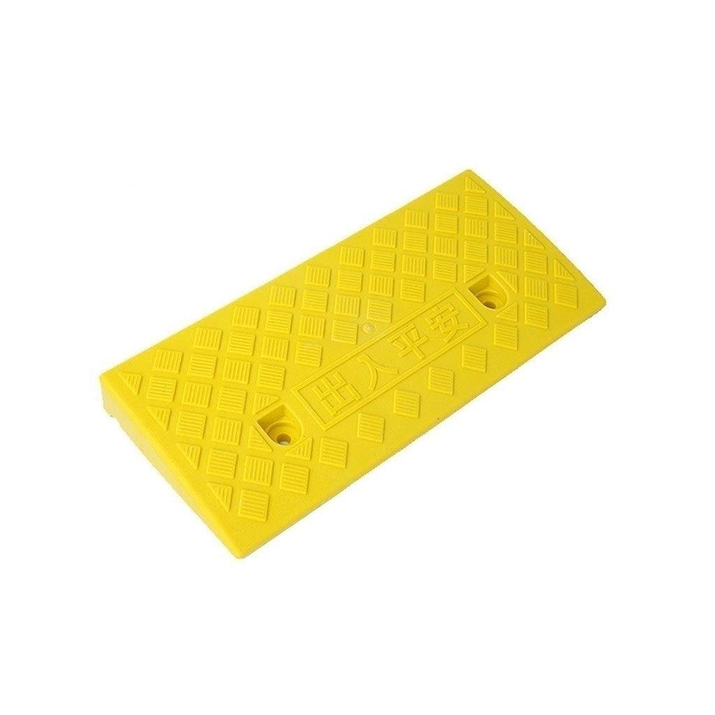 Rampa de acceso para silla de ruedas de 5 cm, fácil de usar, para interiores, duradera y estable, ideal para personas con discapacidad, eliminando la diferencia de altura (color: amarillo, tamaño: 4