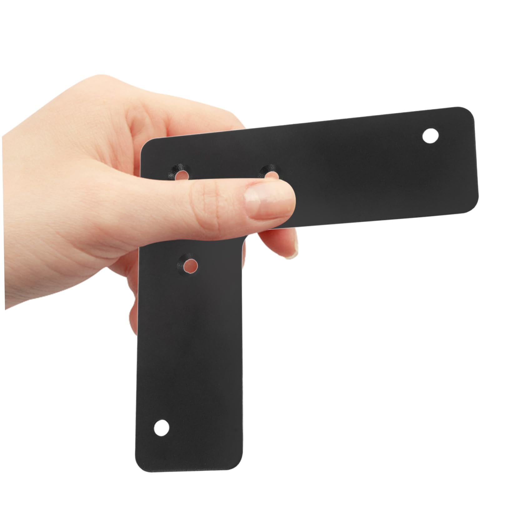 10 Pezzi Staffe Angolari di Supporto in Ferro Nero | Piastra di Riparazione 4×4×1¼, Spessore 2mm, Installazione Semplice per Rinforzo Mobili