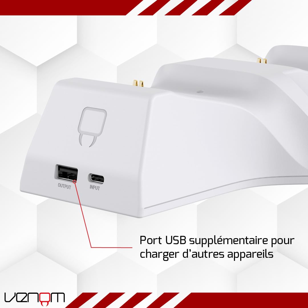Venom Twin Charging Dock with 2 x Rechargeable Battery Packs - White (Xbox Series X & S/Xbox One)