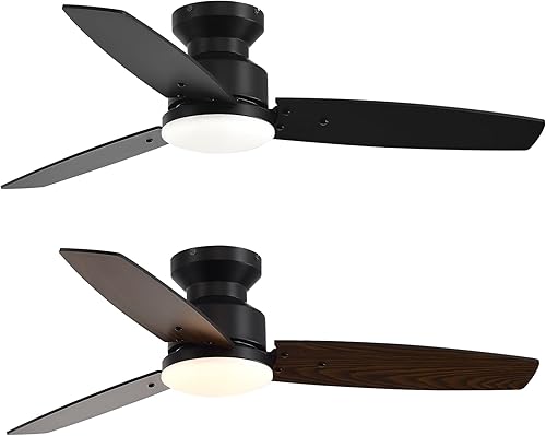 Miniatura 15 de Modernos ventiladores de techo de 42 pulgadas con luces y control remoto, dormitorio, sala de estar, oficina, montaje empotrado, 18 W, 3CCT