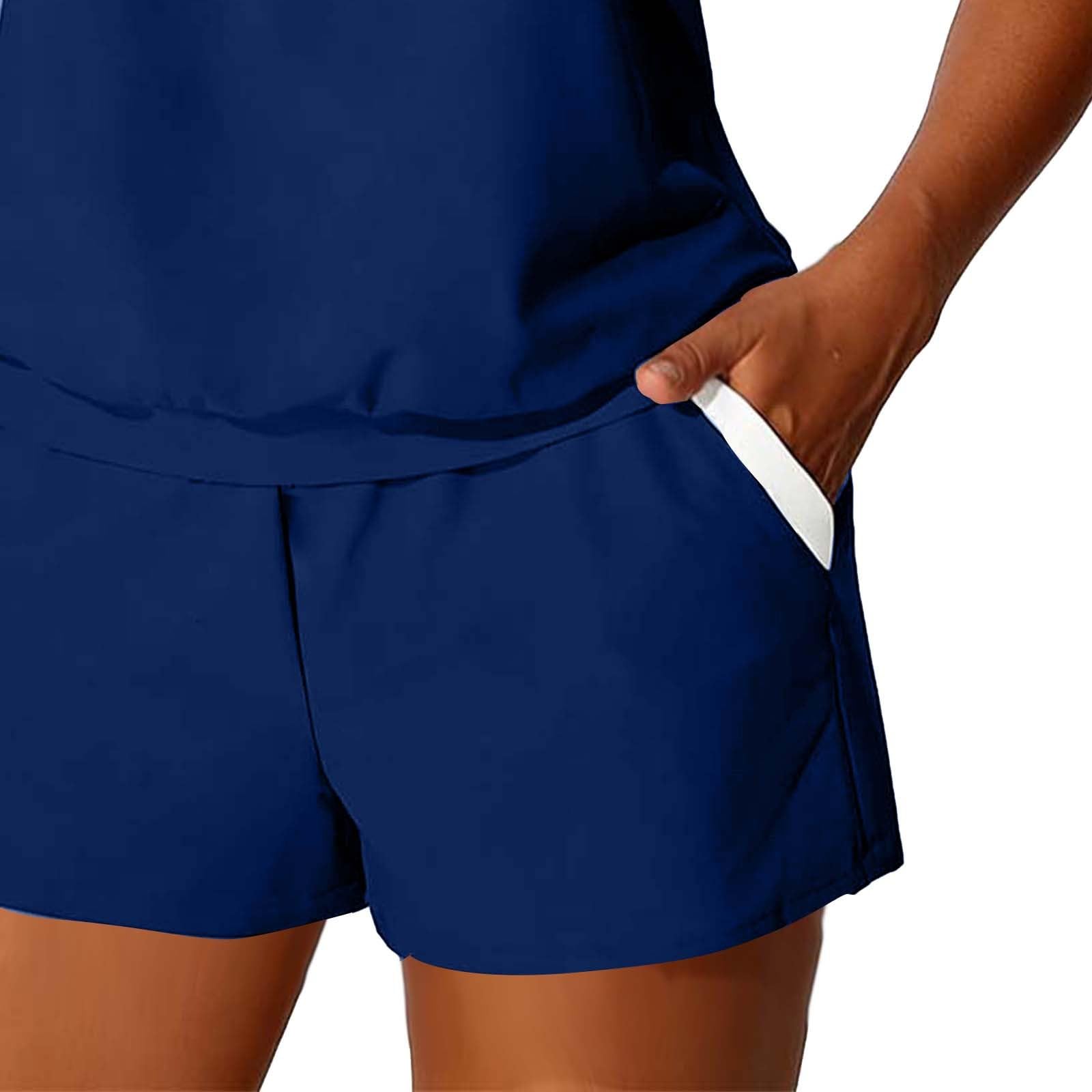 Generico Costumi Donna Mare Due Pezzi Costume Donna Tankini Costume da Bagno Tankini da,Due Pezzi,con Imbottitura sul Seno,Senza Ferretto,Schiena Costumi Mare