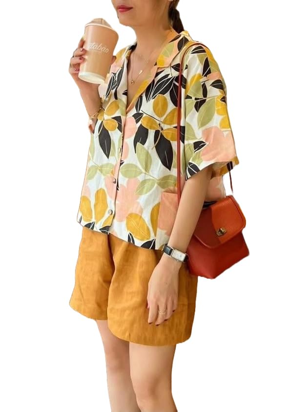 GoSriKi Women's Rayon Viscose Printed Shirt for Women |Party Western Stylish| Trendy |Fancy Shirts for Women in multi