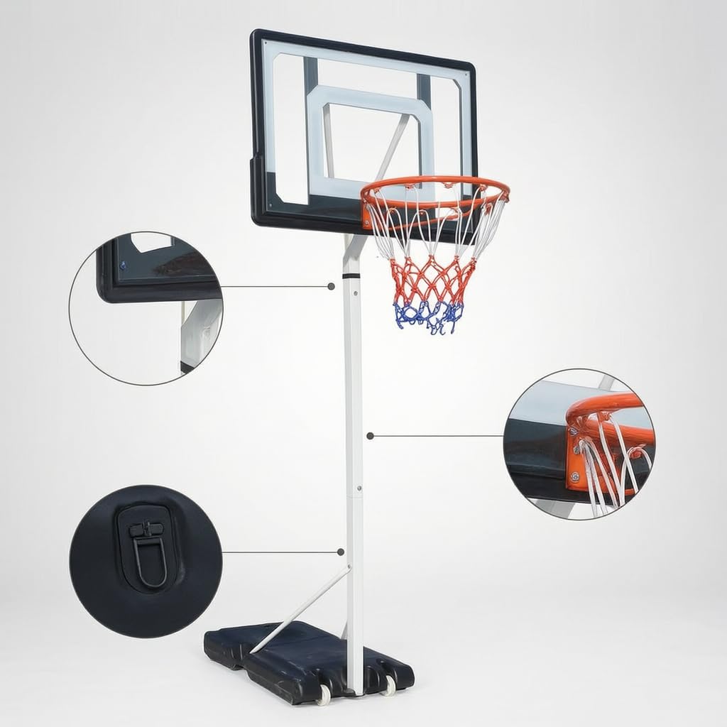 r Basket Hauteur réglable pour Enfants et Adolescents, système Basket sur Pied intérieur