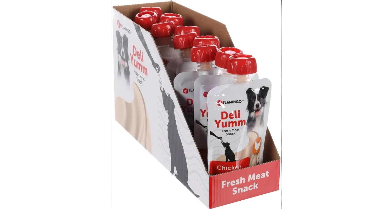 Flamingo Snack per Cani Deli YUMM PATÉ Pollo 10X 90GR