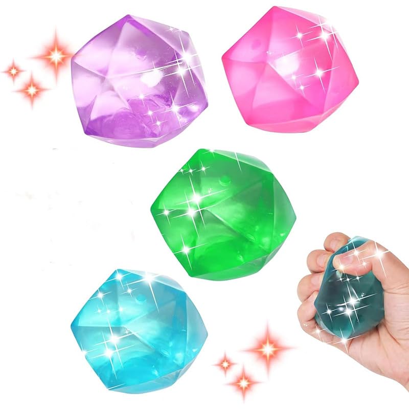 Frogetu 4 Piezas Pelotas Antiestrés,Juguetes Antiestres Squeeze,Juguetes Antiestrés para Adultos,Juguetes Sensoriales,Aliviar la Ansiedad de Trabajo,Fiesta de Regalos