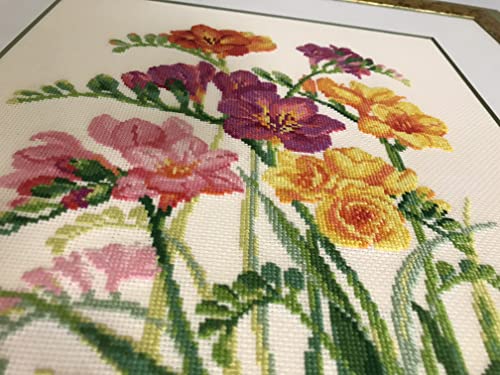 RIOLIS Cross Stitch Kit - 1821 - Fragrant Freesia, Multi Colour, 25 x 33 cm - Image 3