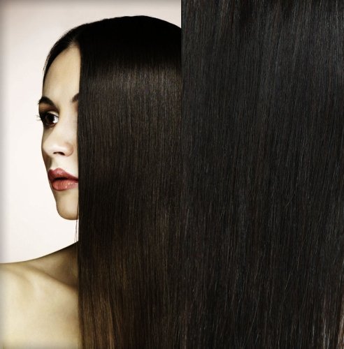 GOGODIVA Clip in Hair Extensions 100% Human Remy Hair 2 Darkest Brown colour 18 inches Length 100 grams hair weight