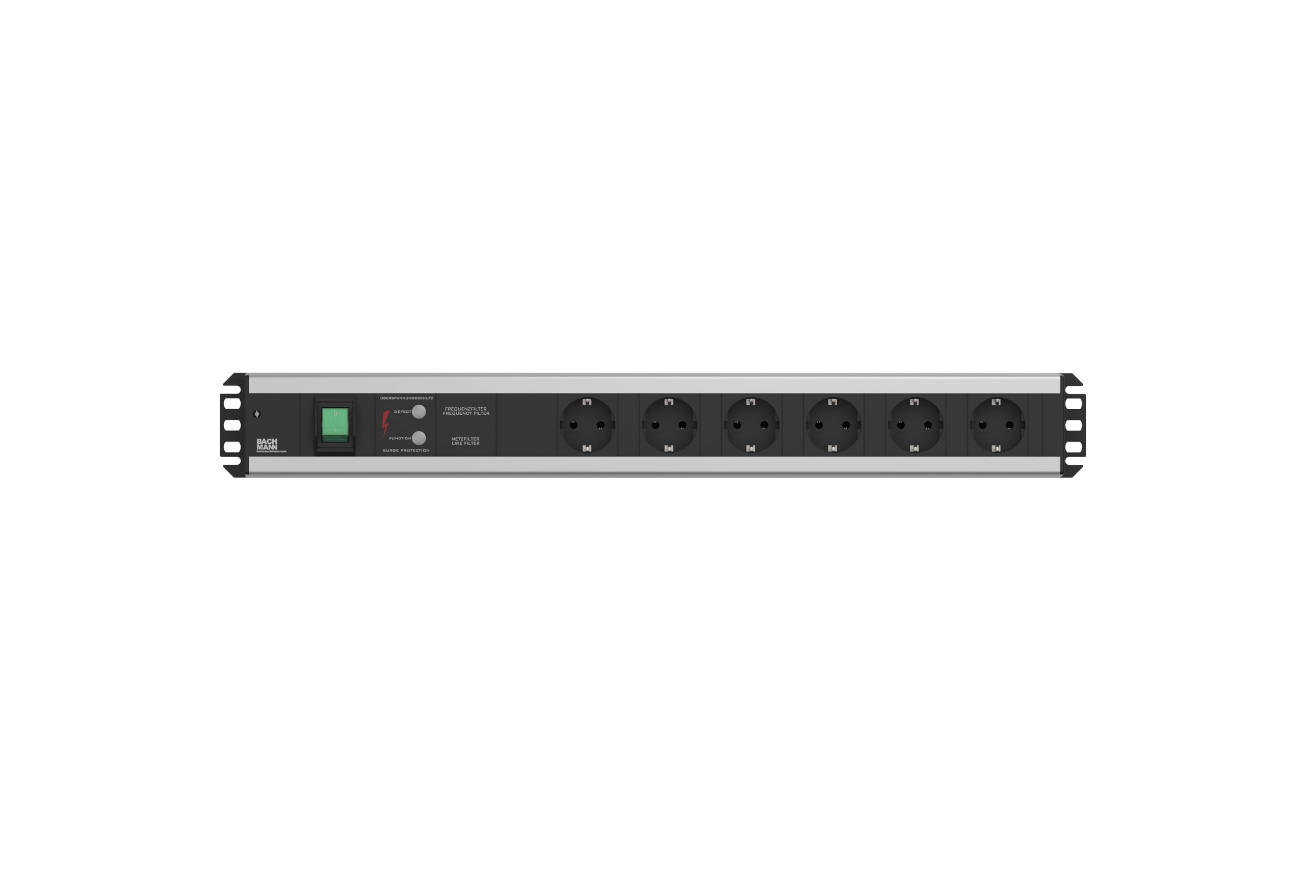 Bachmann 300.012 - Regleta profesional (6 enchufes Schuko)