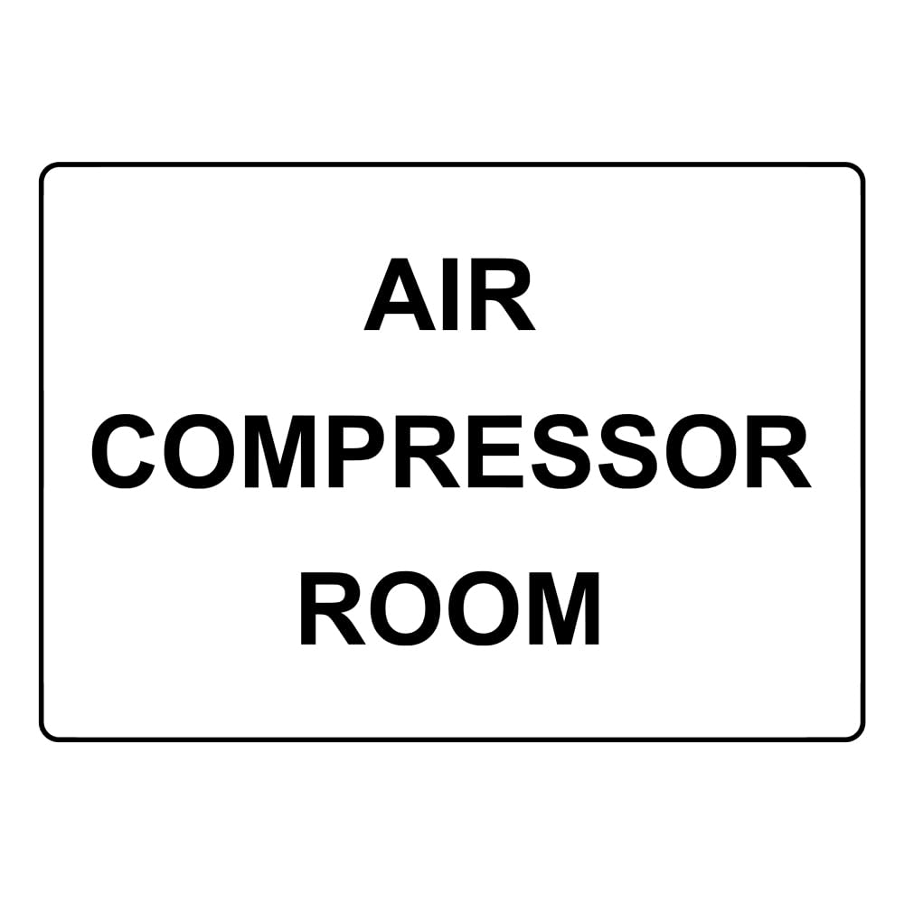 peiyeety Air Compressor Room Safety Vintage Metal Tin Sign Wall Art Decor for Factory Industrial Facility Rustic Plaque for Compressor Room Workspace Safety Area 6x8 Inch