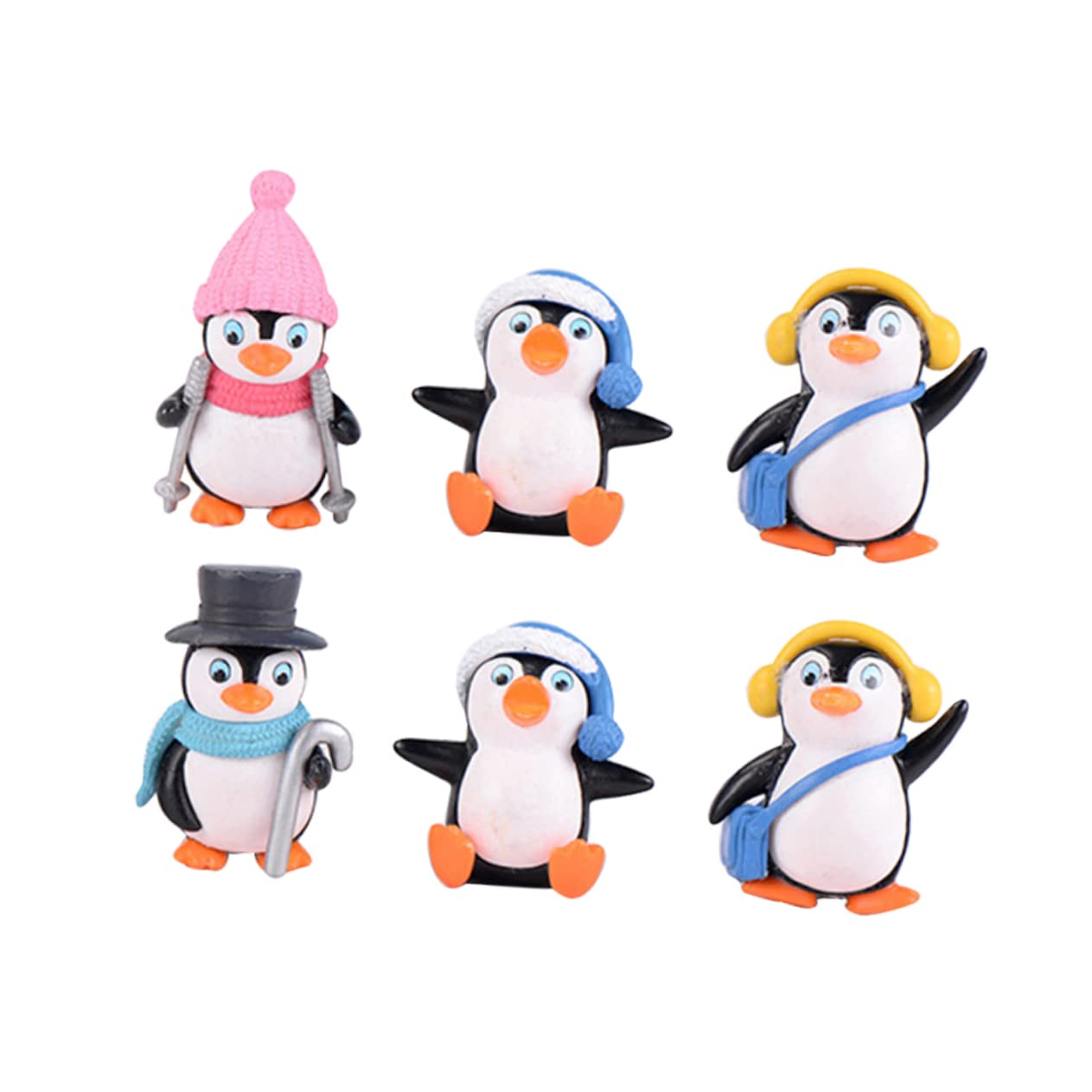 Set 6 Miniature Penguin In PVC - Decorazioni Carine Per Auto, Casa, Torte E Giardini | Altezza 3 Cm - Foto 9
