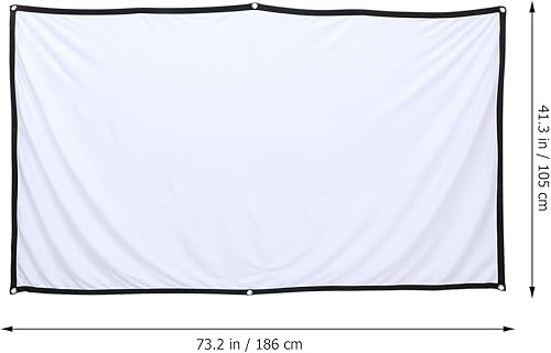 Miniatura 4 de Pantalla de proyector plegable de poliéster con superficie antiarrugas en blanco y negro, portátil, de alta definición, para acampar y cine en casa,