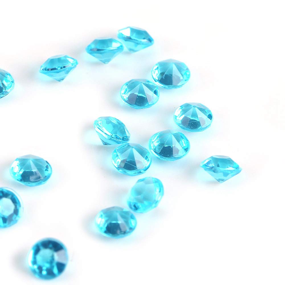 1000 PCS Diamond Confetti,4.5MM Clear Acrylic Diamond Table Confetti Crystals Jewel Table Scatters Vase Fillers Beads Glass Gems Stones for Wedding Bridal Shower Birthday (Blue)