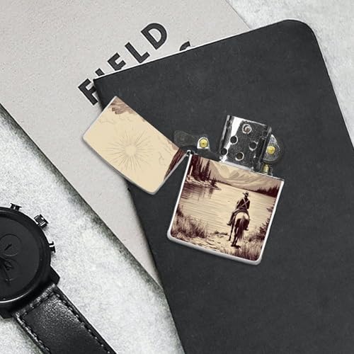 Funda metálica para encendedor estilo Western miniatura 7