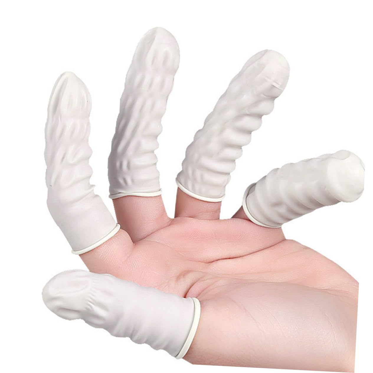 FOMIYES Prevent Finger Injury Fingertip Finger Protectors Fingertip Sleeves Anti-Static White Pack of 800