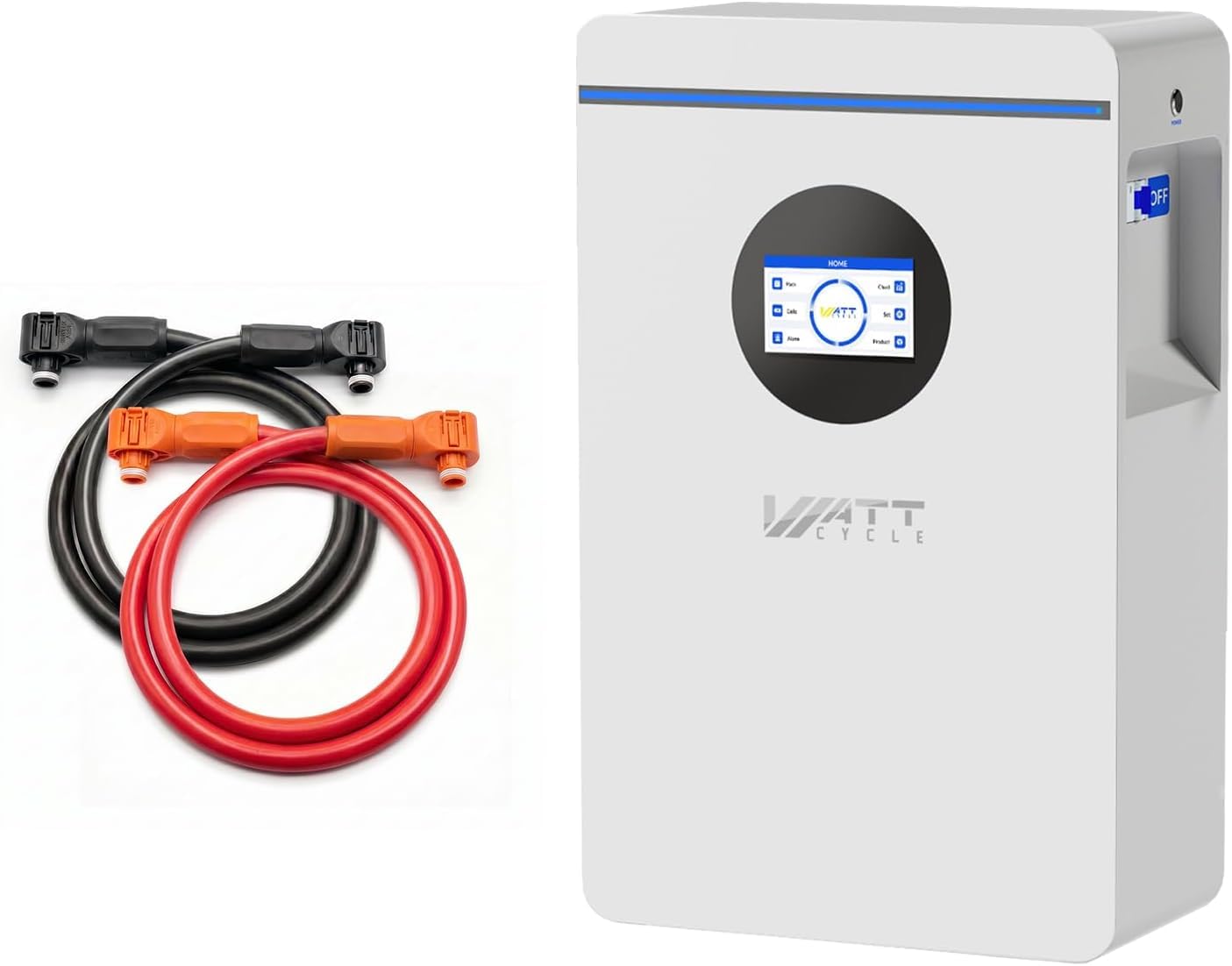 Wattcycle Batterie LiFePO4 48V 100Ah 5,12 kWh Montage Murale