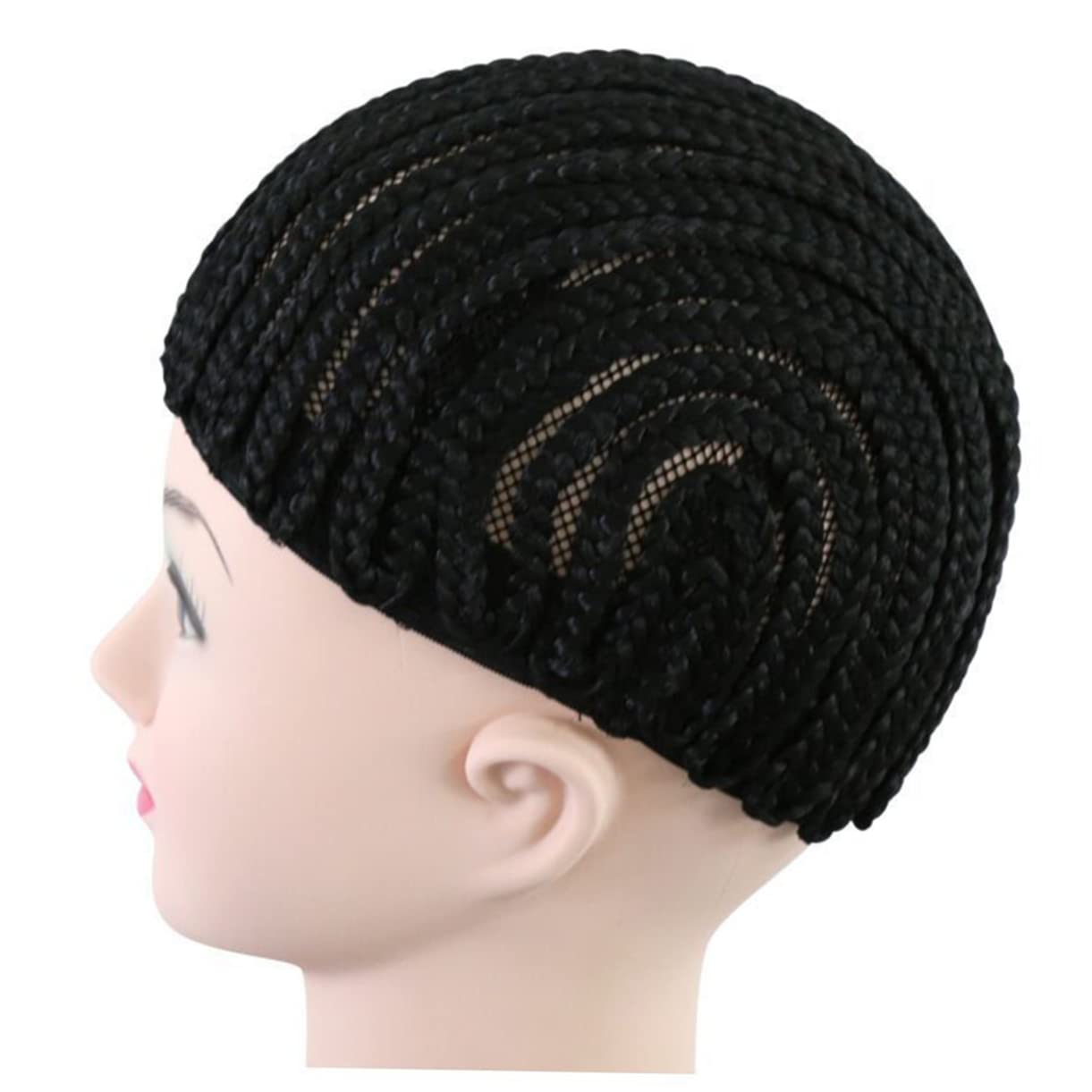 3 Piezas casquillo de la peluca wig cap gorro para pelucas gorra de cúpula de pelucas gorro trenzado agujas de ganchillo gorro de peluca de ganchillo gorras para hacer pelucas