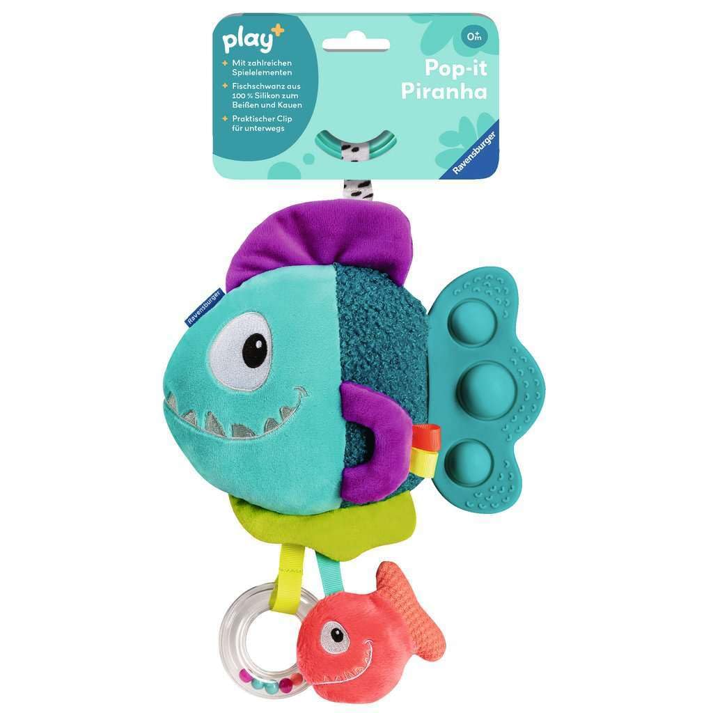 Play+ Pop-it Piranha (blue) - ab 0 Monate