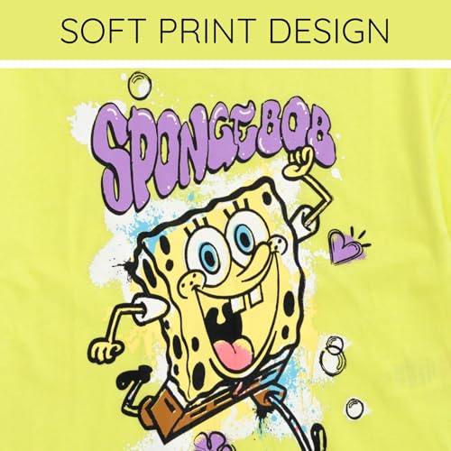 Image of SpongeBob SquarePants Girls Boxy Drop Shoulder T-Shirt and Tulle Skort Toddler to Big Kid Sizes (2T - 18-20)