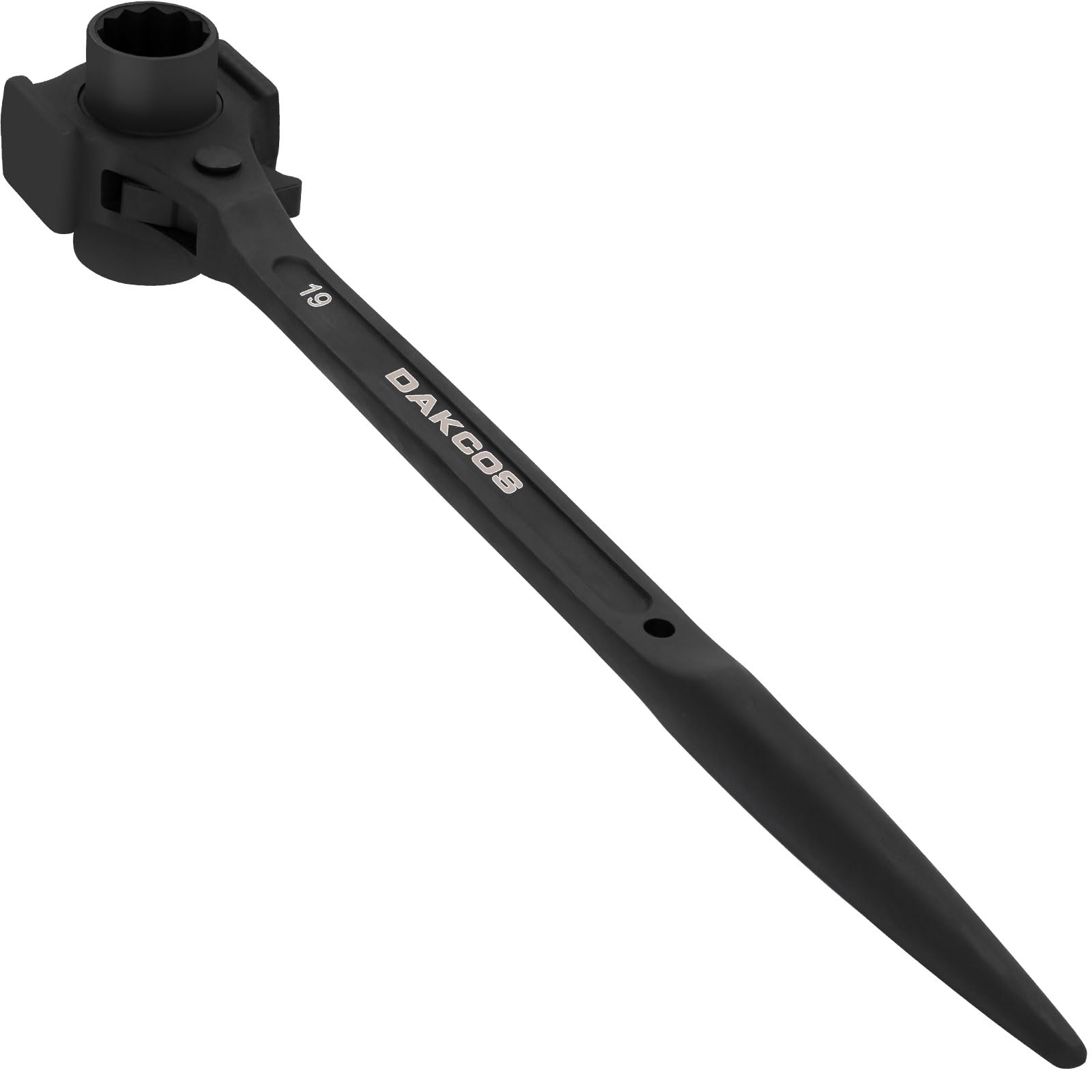 DAKCOS Cliquet d'échafaudage 19/22 mm 3 en 1 réversible droite/gauche en CR-V avec phosphatation noire résistante à la corrosion
