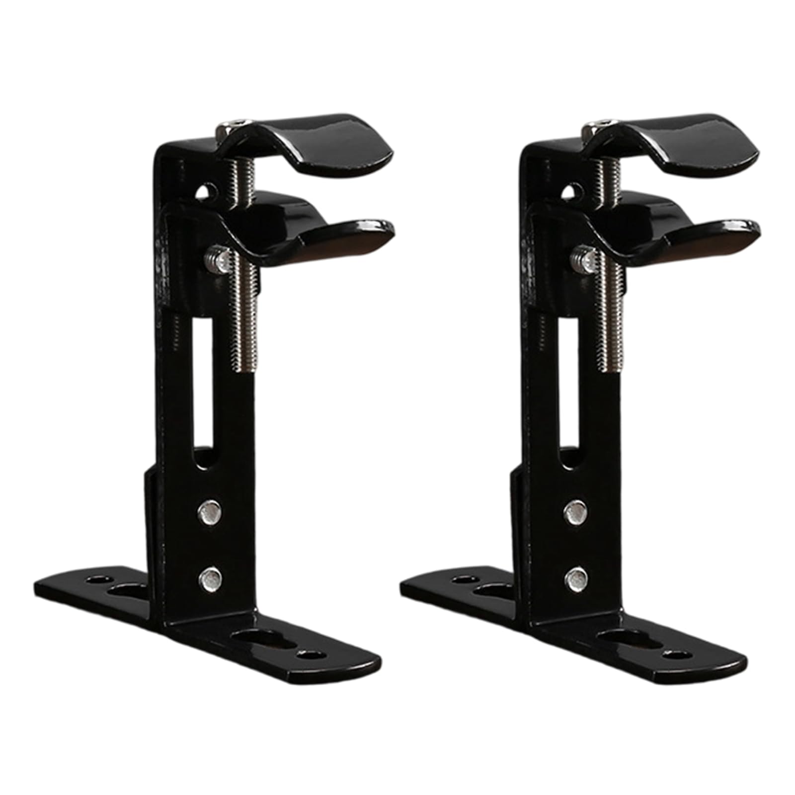 Nucelit 2Pieces Multiple Position Curtain Rod Bracket with Rustproof Finish Bracket for Living Room Bedroom Bathroom Modifiable Curtain Rod Parenthesis