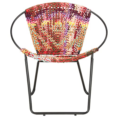 Allforyours Circle Chair Multicolors Chindi Fabric Furniture Chairs Armchairs Recliners Sleeper Chairs Us Stock Fast Shipment Multicolour #TOP29