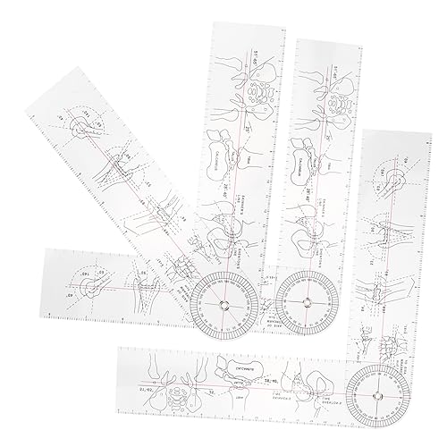 IWOWHERO Small Goniometer Protractor Medical Ruler Right Angle Ruler for Angled Scale